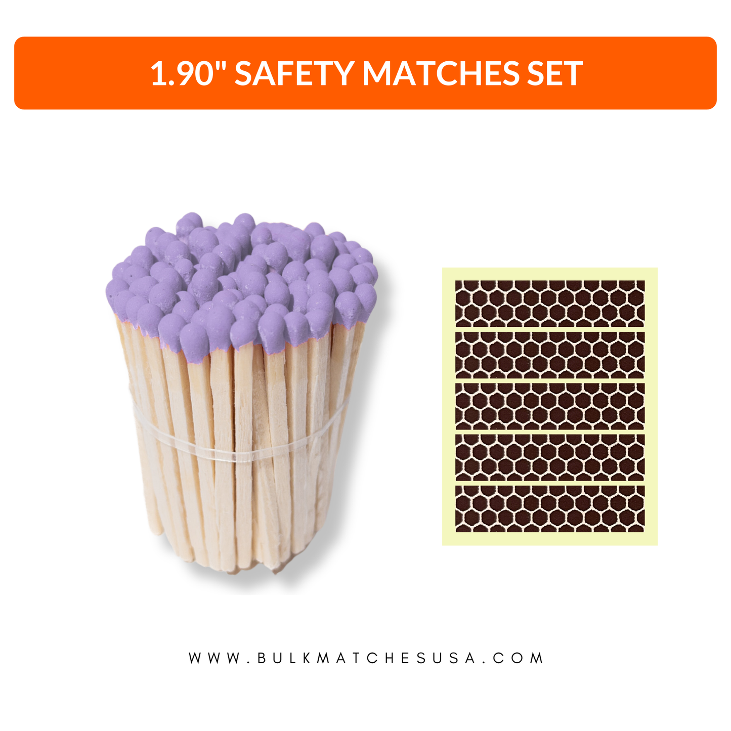 Baby Purple 1.90" - Safety Matches